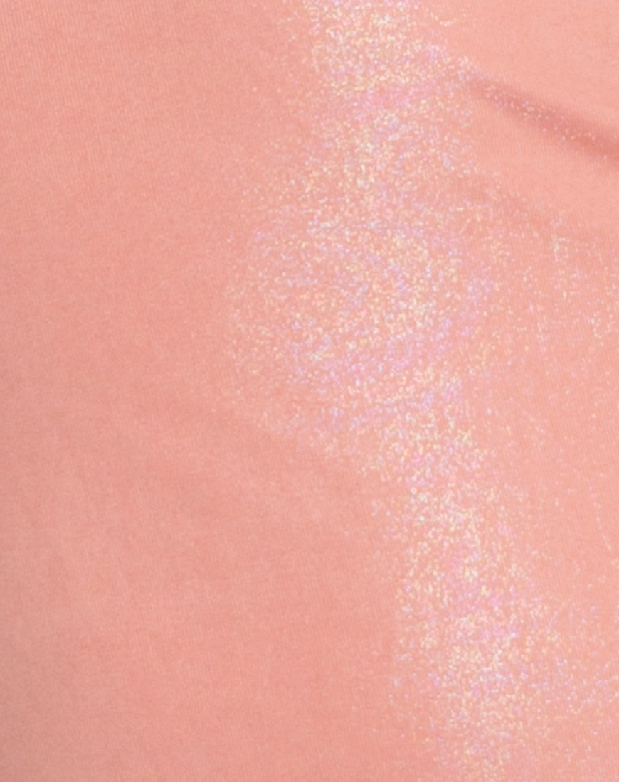 Image of Kate Slip Dress in Peach Blush Perlglanz Schimmer