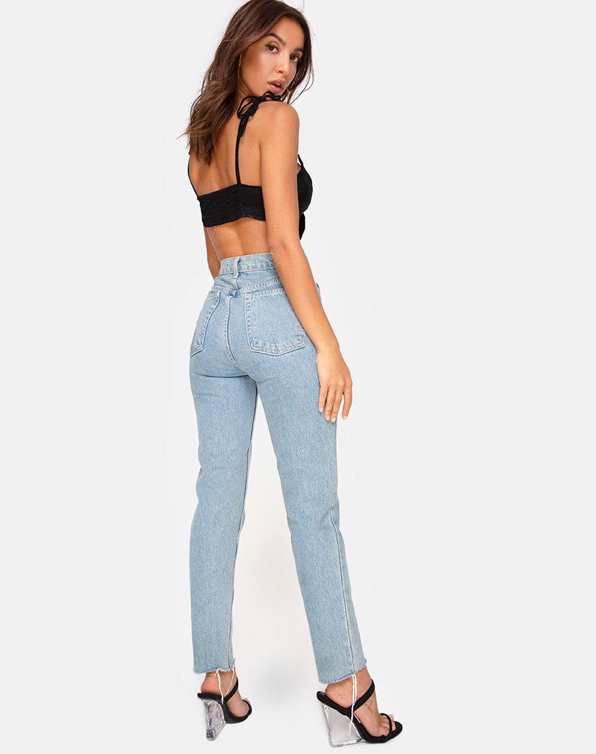 Image of Kave Bralet Top in Satin Rose Schwarz