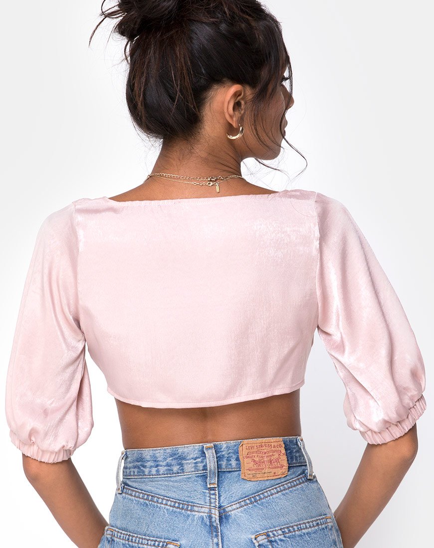Bild von Kavida Crop Top in Satin Dusty Rose
