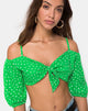 Bild von Kavon Crop Top in Grün Diana Dot
