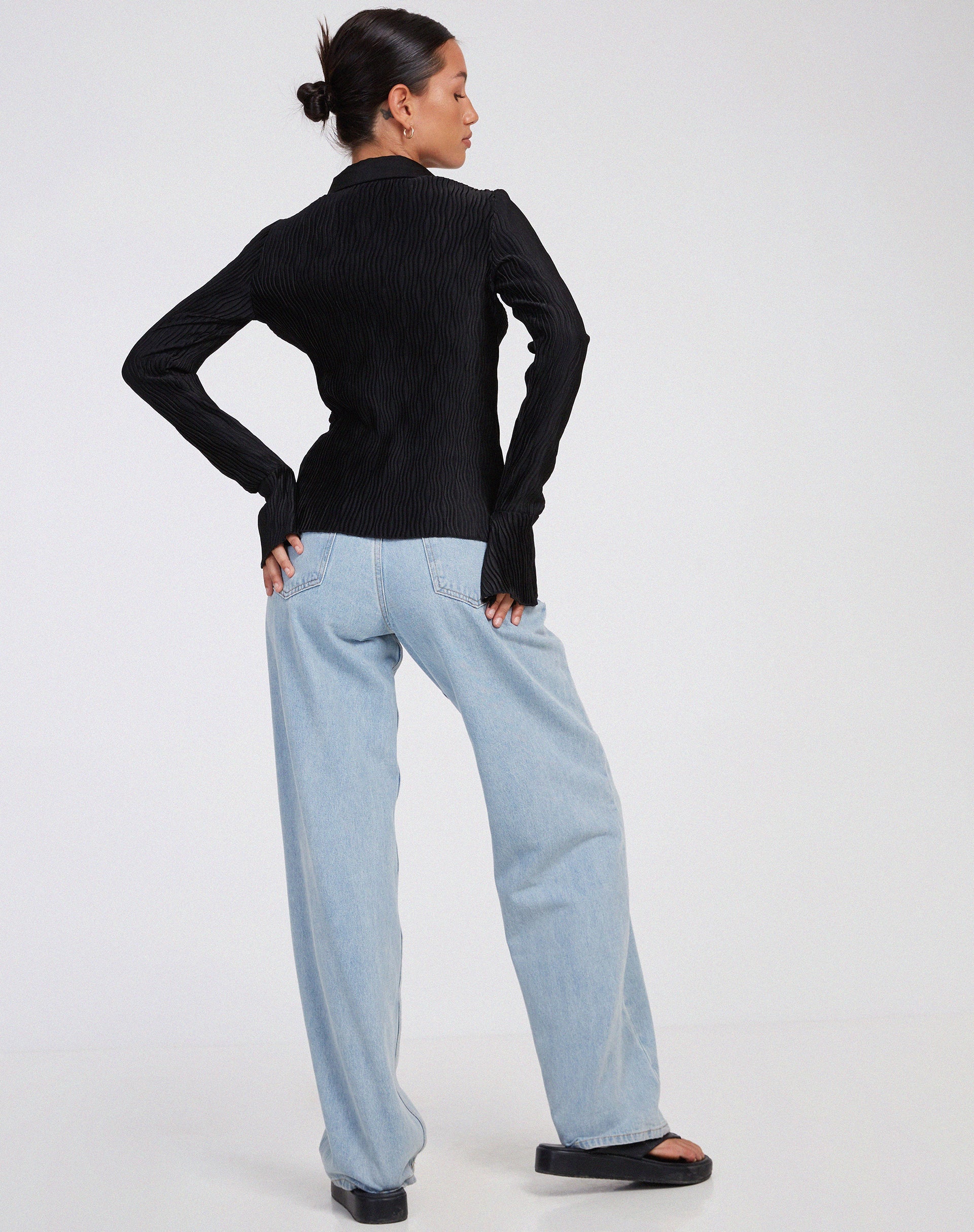 Bild von Keani Shirt in Crinkle Black