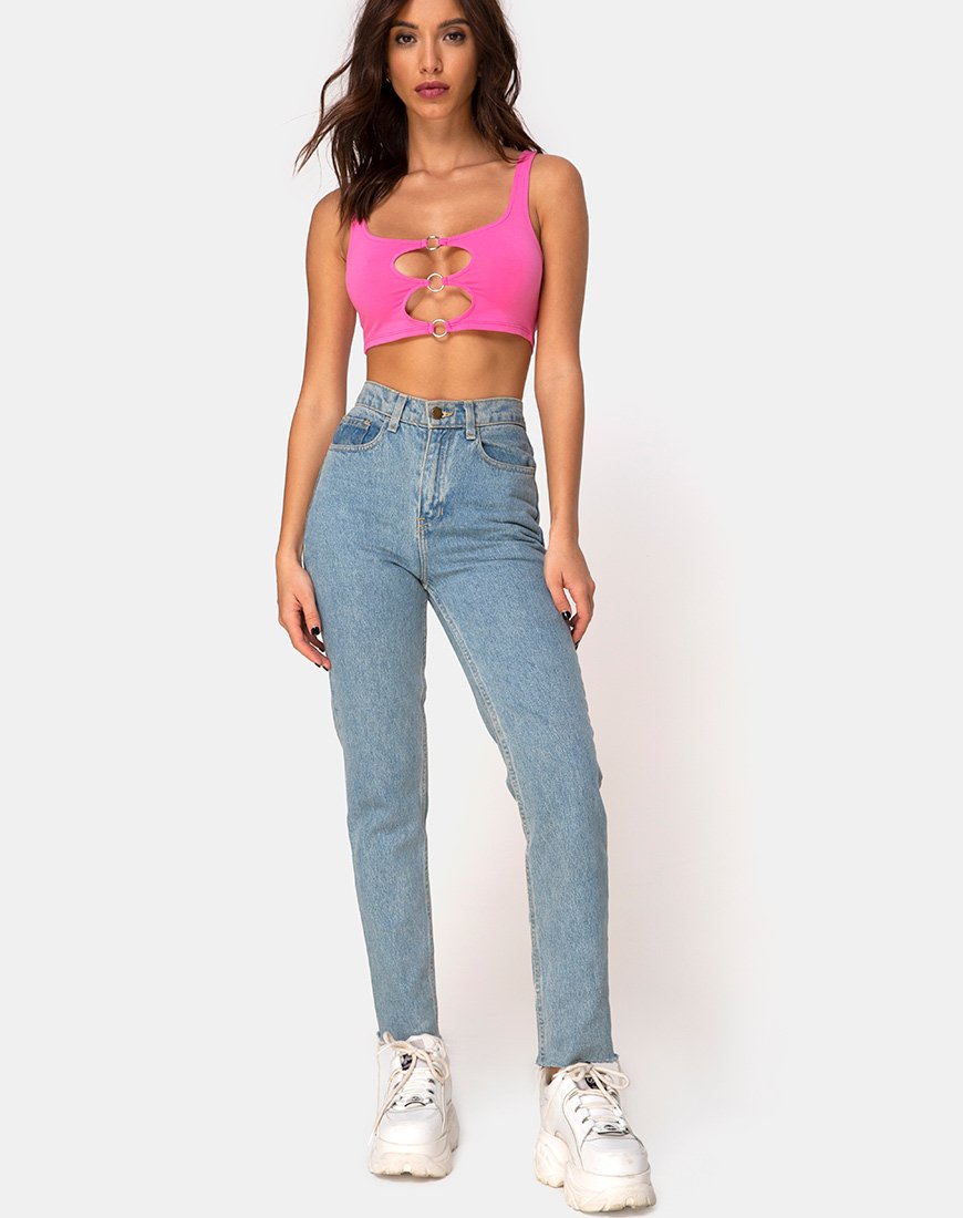 Bild von Keddo Crop Top in 80s Pink