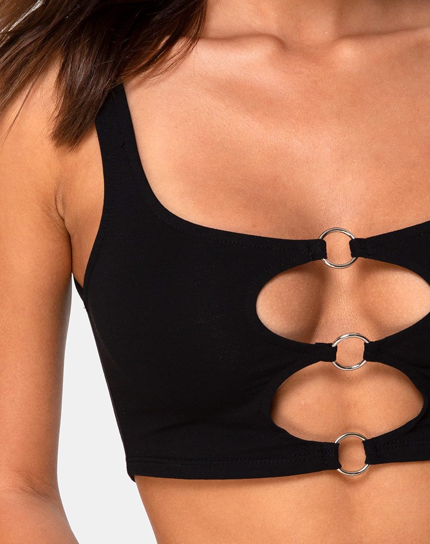 Bild von Keddo Crop Top in Schwarz