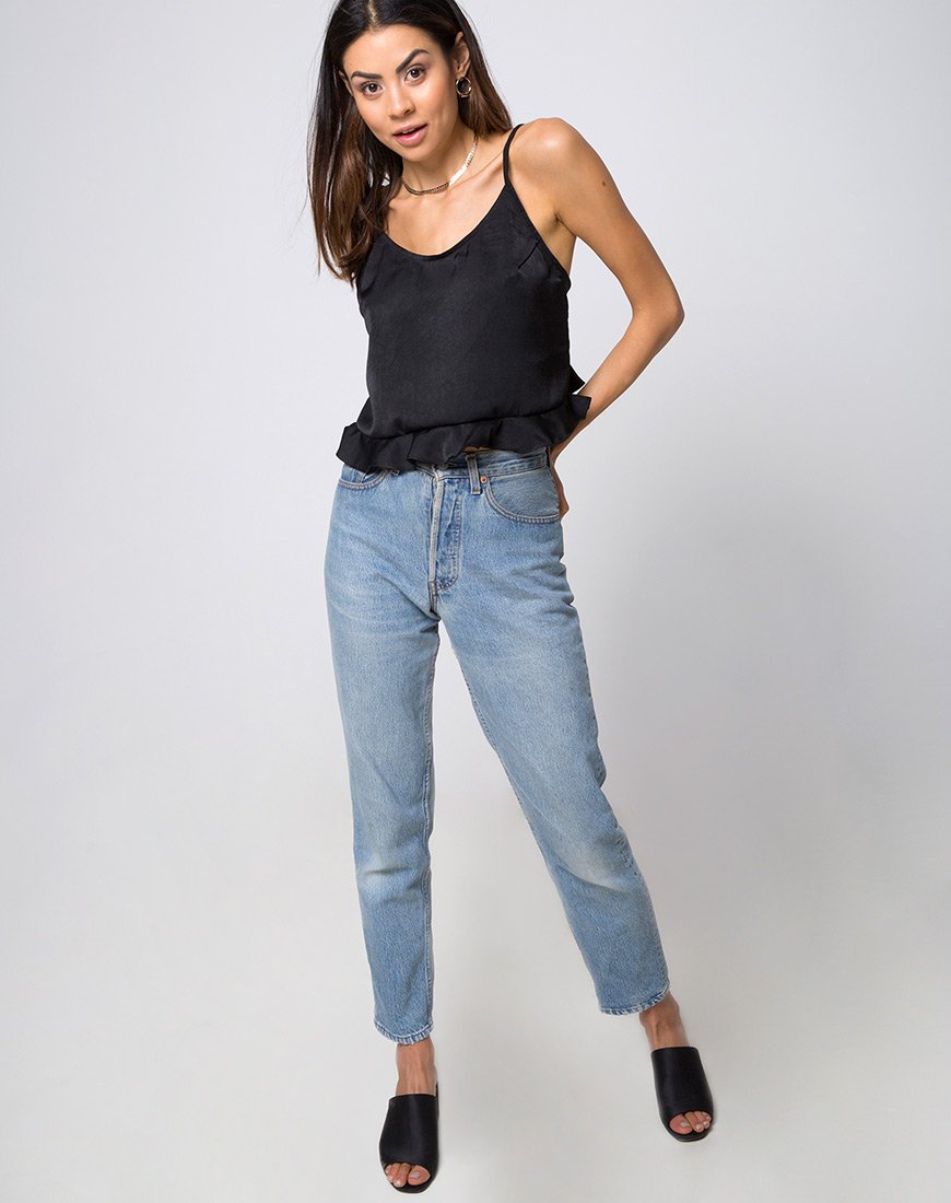 Bild von Kelay Cami Top in Satin Schwarz