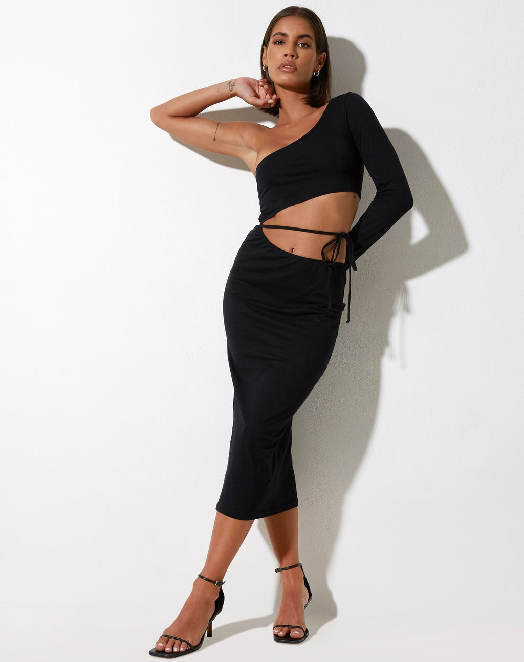 Kenzay Midikleid aus Lycra Schwarz