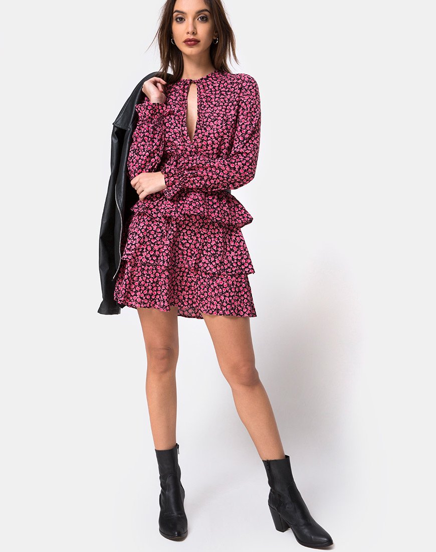 Bild von Kepsibelle Kleid in Ditsy Rose Pink