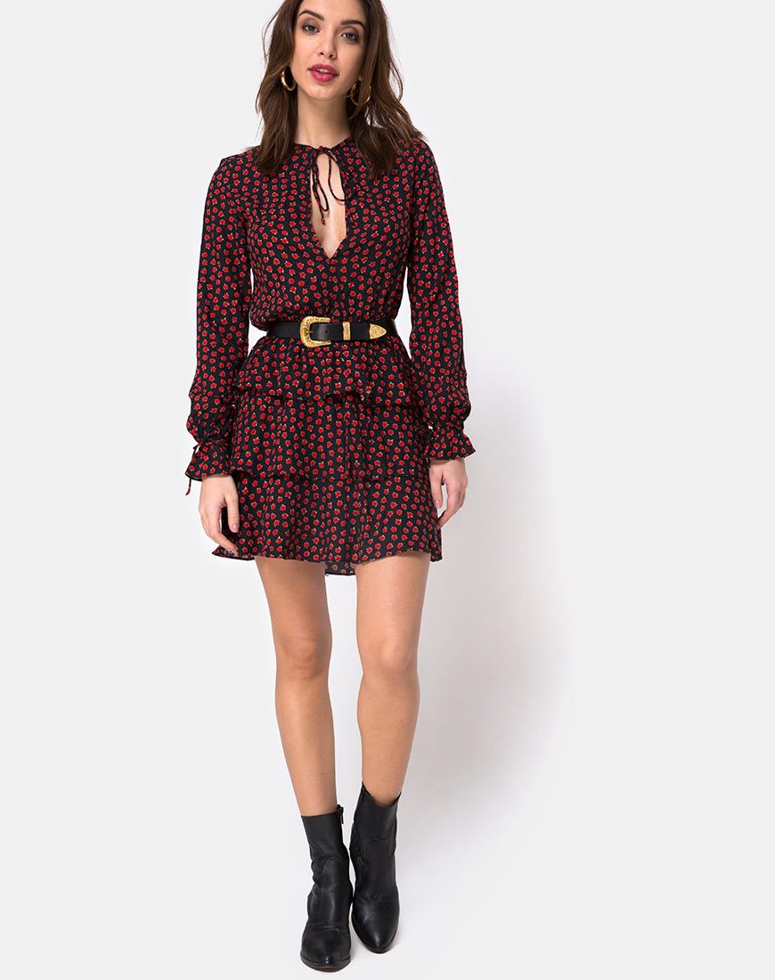 Image of Kepsibelle Kleid in Dotty Rose Schwarz