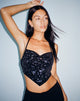 Bild von Ketida Neckholder Crop Top in Schwarz Diamante