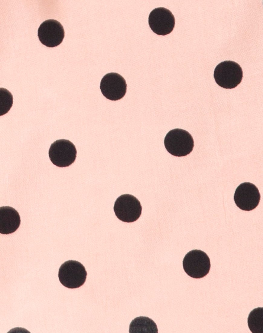 Bild von Khabel A-Linien-Rock in New Polka Nude Schwarz