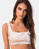 Image von Kim Top in Crushed Velvet Creme