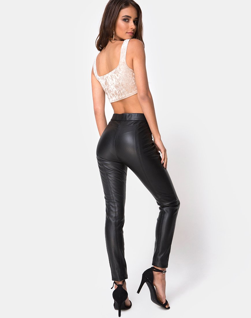 Image von Kim Top in Crushed Velvet Creme