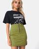 Bild von Kimber Bodycon-Rock in Medium Gingham Gelb