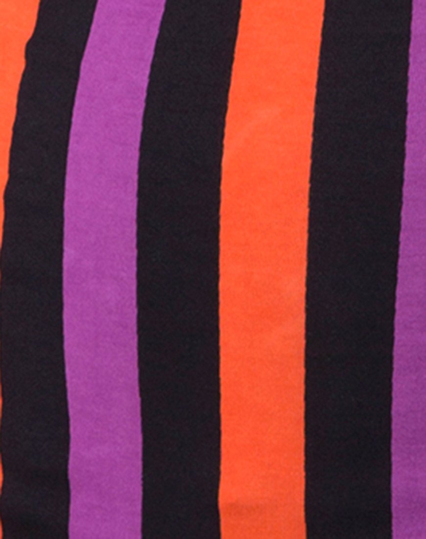 Bild von Kimmy Bodycon Rock in Lila und Orange gestreift