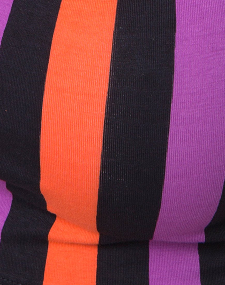 Bild von Kini Crop Top in Violett und Orange gestreift