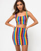 Bild von Kimmy Bodycon Rock in New Vertical Mixed Stripe