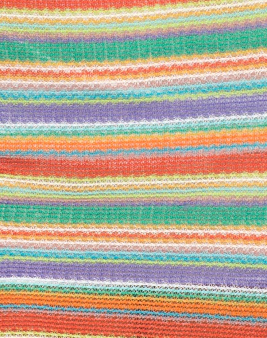 Bild von Kimmy Bodycon-Rock aus Regenbogen-Strick