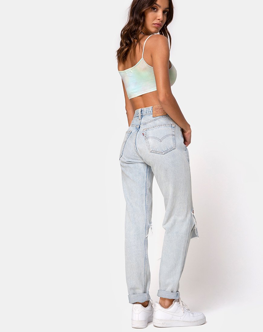 Bild von Kimo Crop Top in Pastell Tie Dye