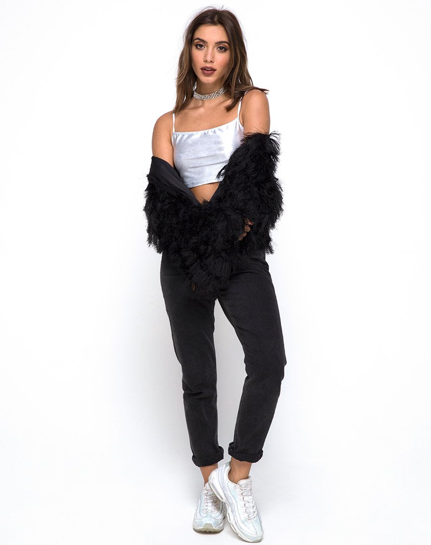 Bild von Kini Crop Top aus Spandex Silber