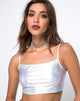 Bild von Kini Crop Top aus Spandex Silber