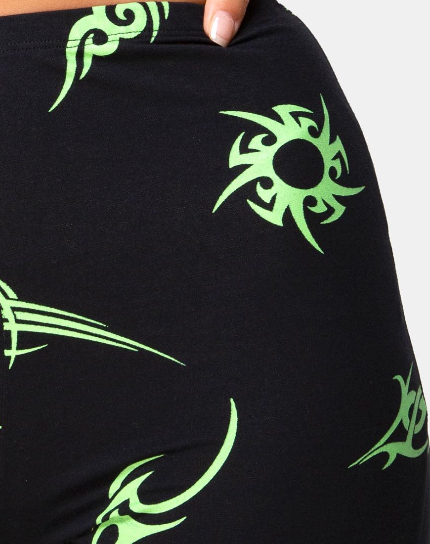Image of Kini Top in Schwarz mit Tribal-Repeat