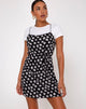 Bild von Kinley Slip Dress in 90s Daisy Schwarz und Weiß