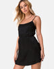 Image of Kinley Kleid aus Satin Cheetah Schwarz