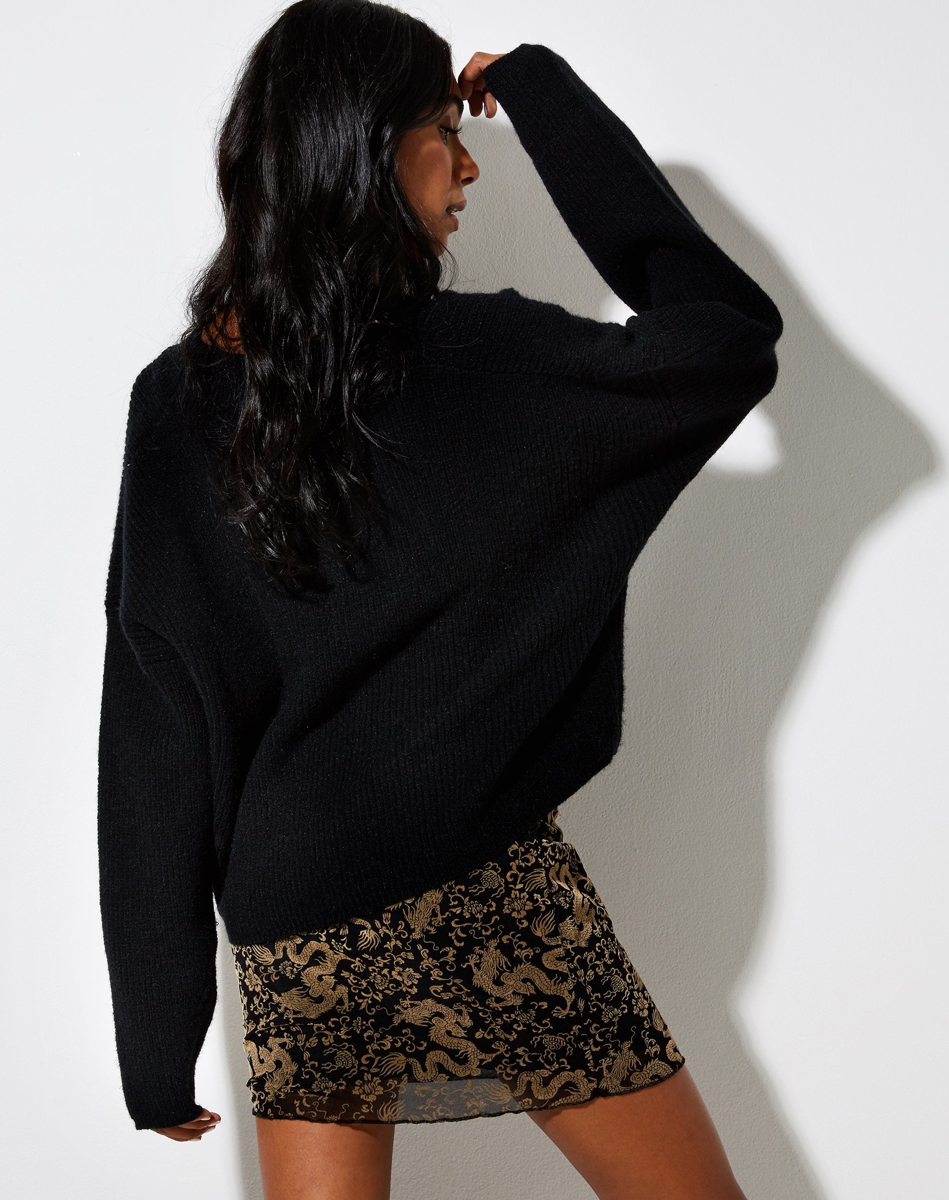 Image of Kinnie Mini Rock in Schwarz Mesh Tan Dragon Flock