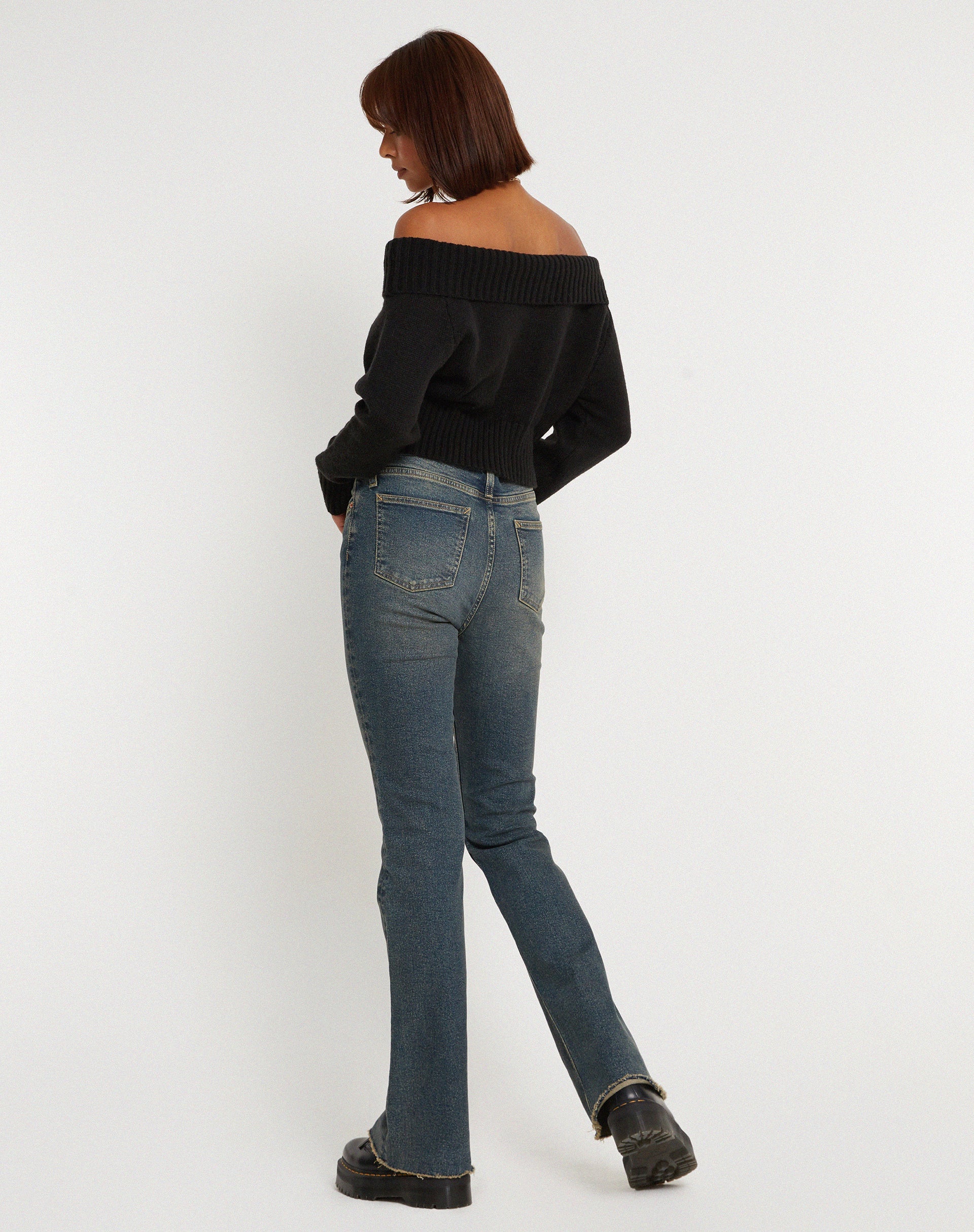 Bild von Koriya Bardot Top in Schwarz