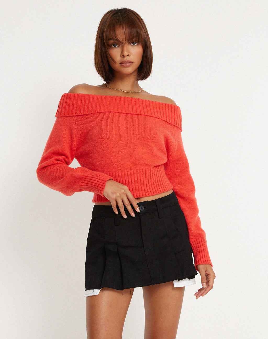 Koriya Bardot Top in Rot