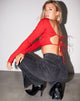 Bild von Kovi Crop Top in Rippe Racing Rot
