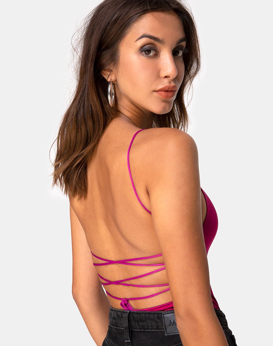 Koza Mieder aus Satin Magenta