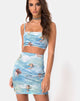 Bild von Kimmy Bodycon Rock in Angel Velvet Blau