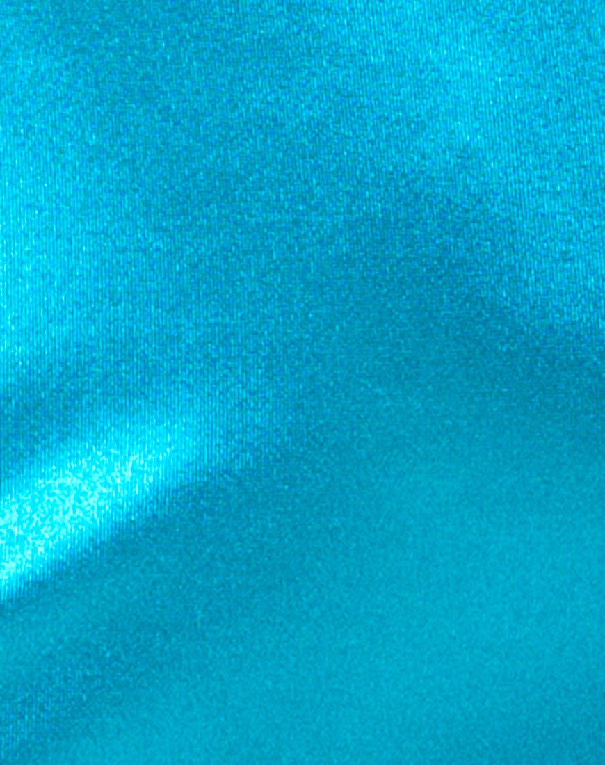 Image of Kozue Kleid aus Satin Electric Blue