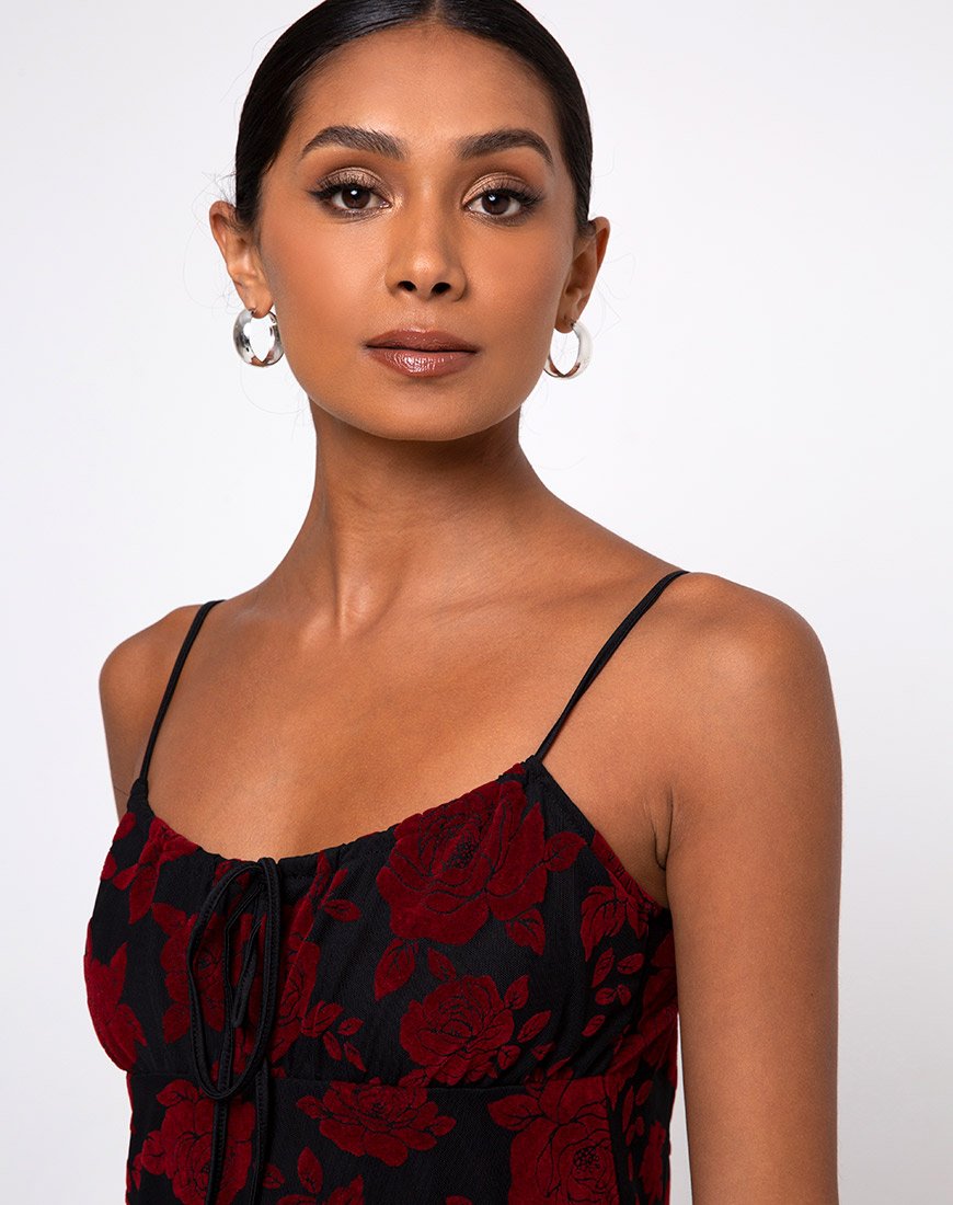 Bild von Kumala Kleid in romantischer roter Rosenflocke