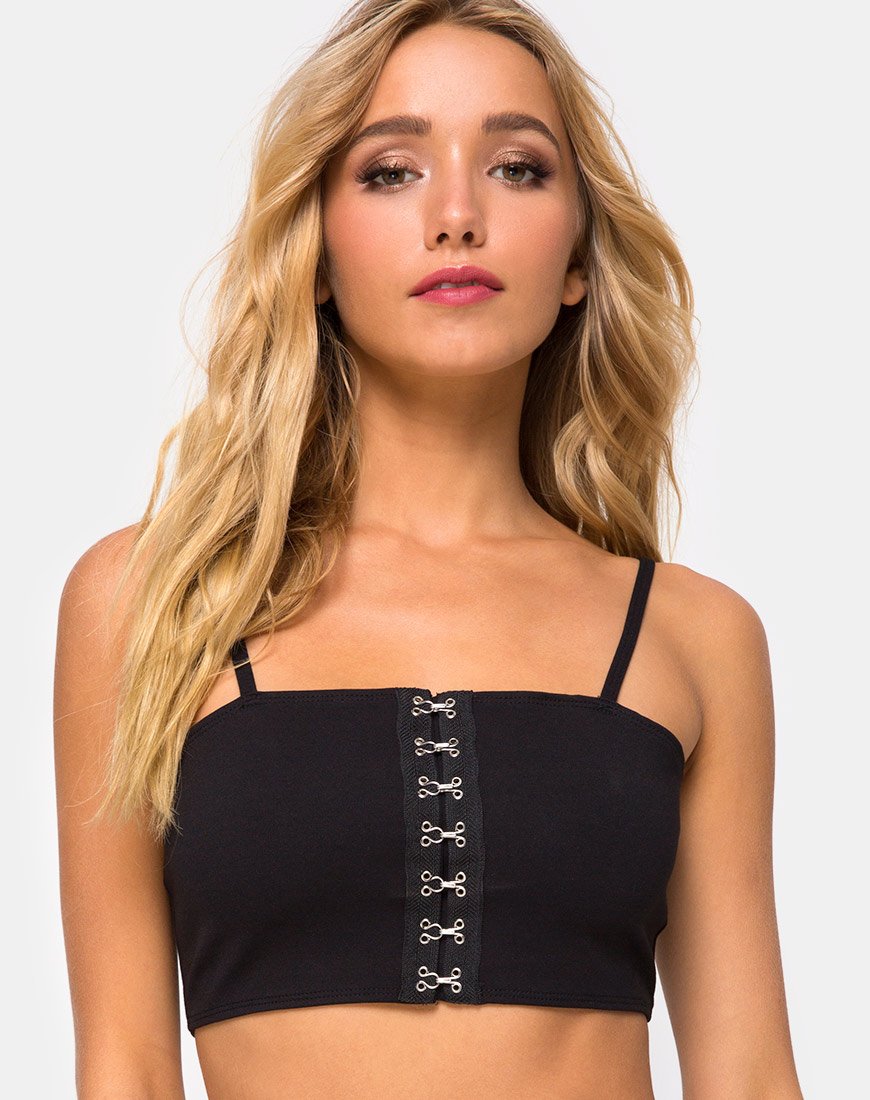 Kyga Crop Top in Schwarz