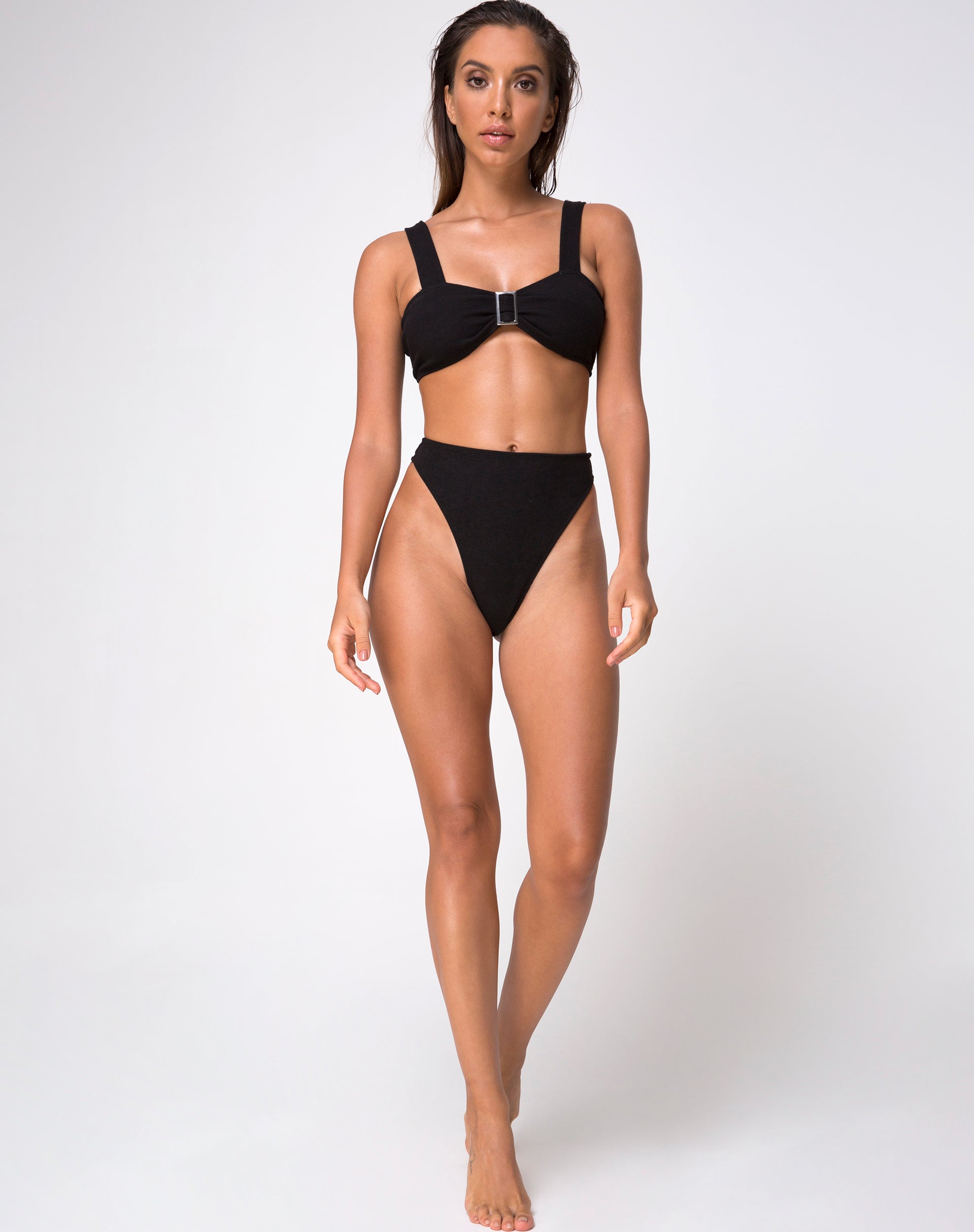 Bild von KYLA BOTTOM BIKINI BLACK MINI RIB