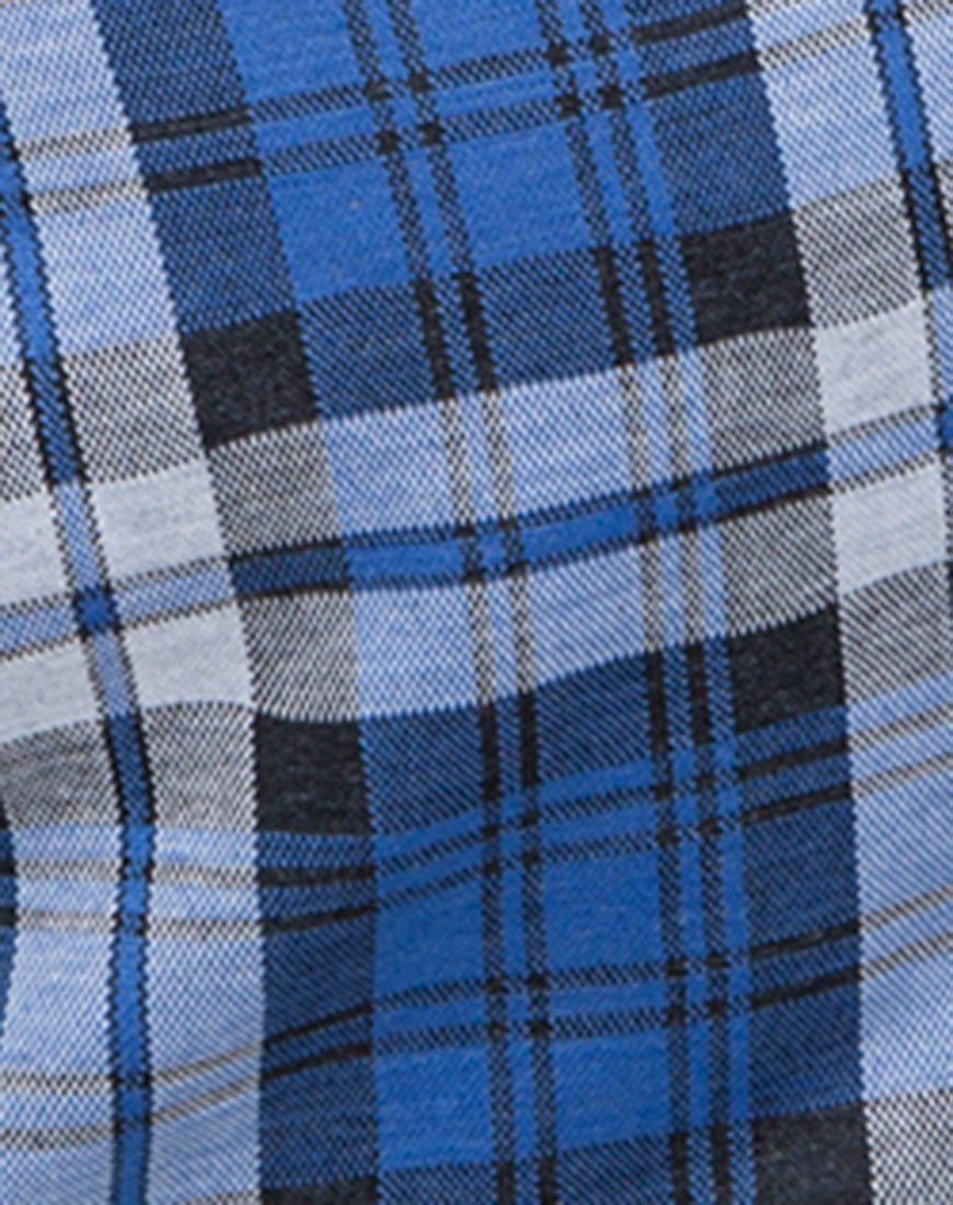 Bild von Kylie Crop Top in Plaid Stretch Blau