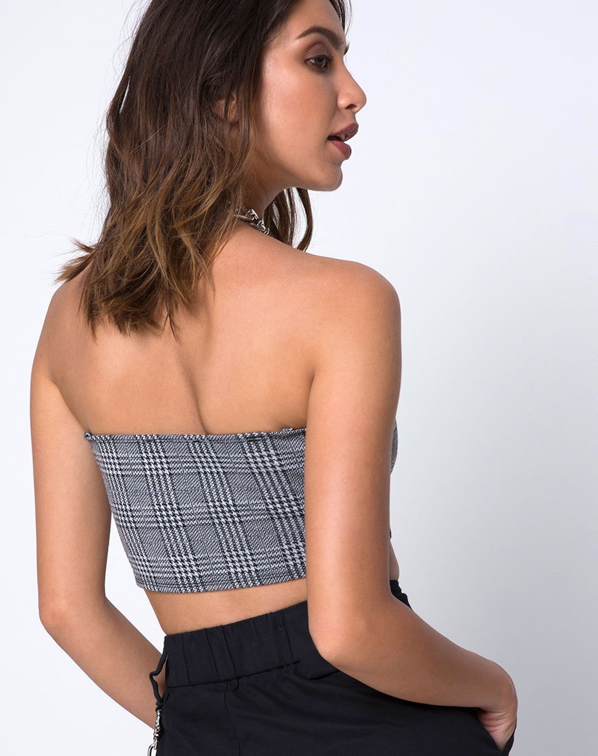 Kylie Crop Top aus Charles Karo Grau