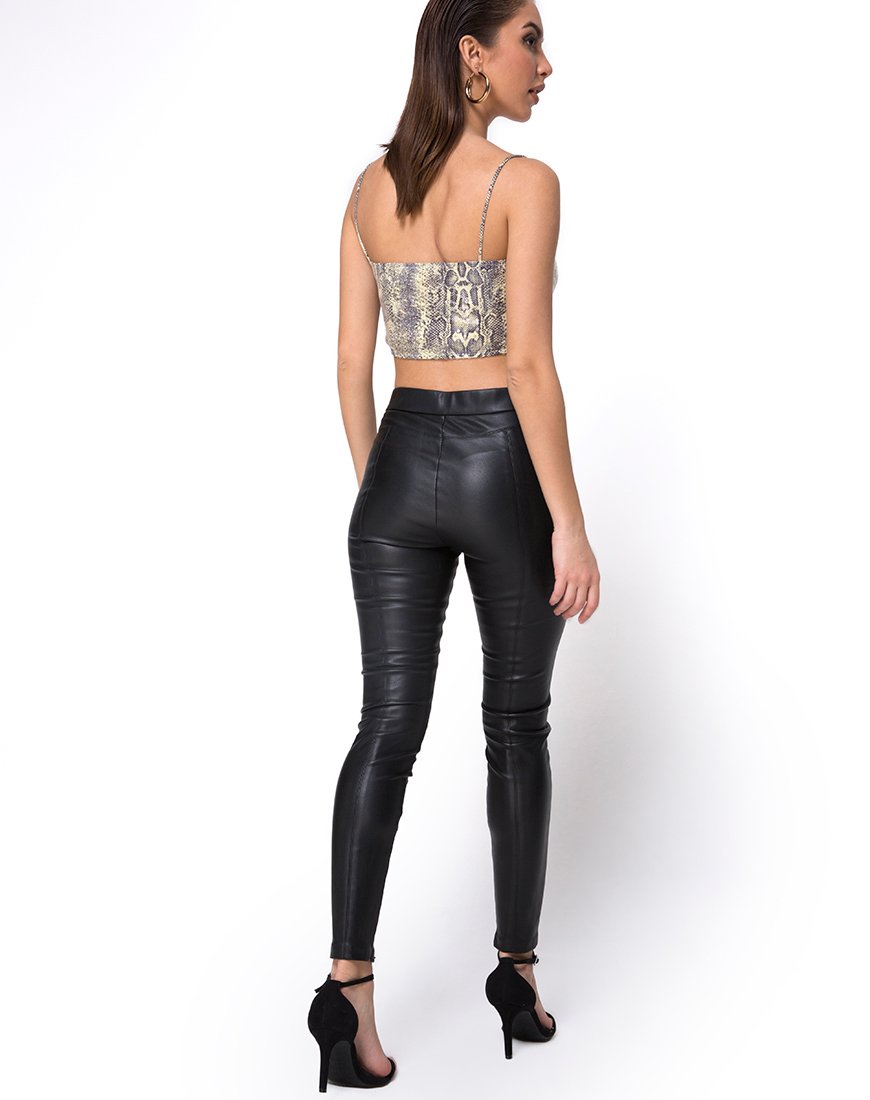 Bild von Kylie Crop Top in Acid Snake Clear Pailletten