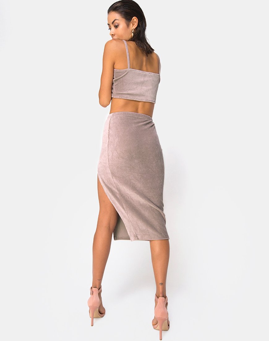 Bild von Kylie Crop Top in Rib Taupe