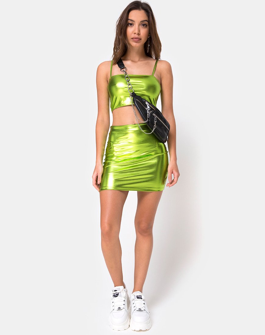 Bild von Kylie Top in Metallic Grün