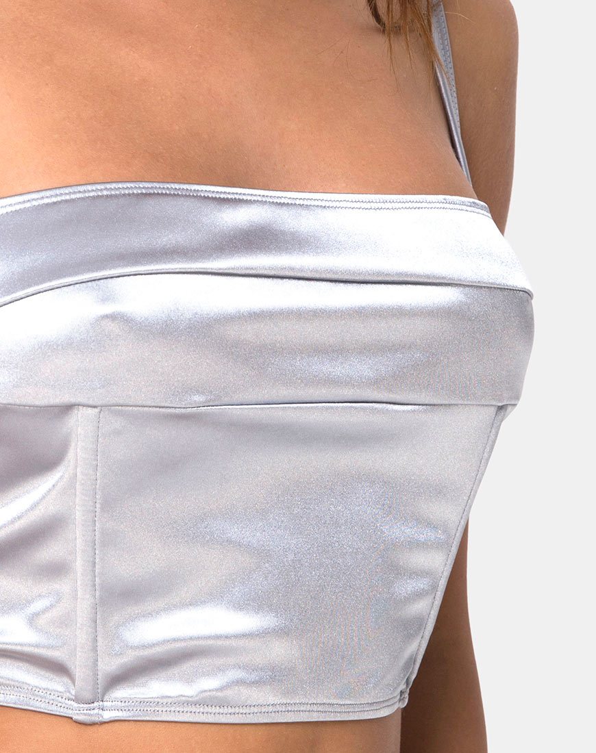 Bild von Kynette Crop in Satin Ice Silver