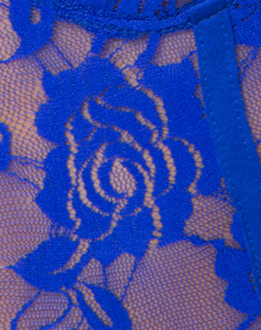 Image of Lacey Mieder aus rosa Schleifenband Spitze Cobalt