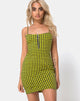 Image of Lahzie Bodycon Kleid in Medium Gingham Gelb
