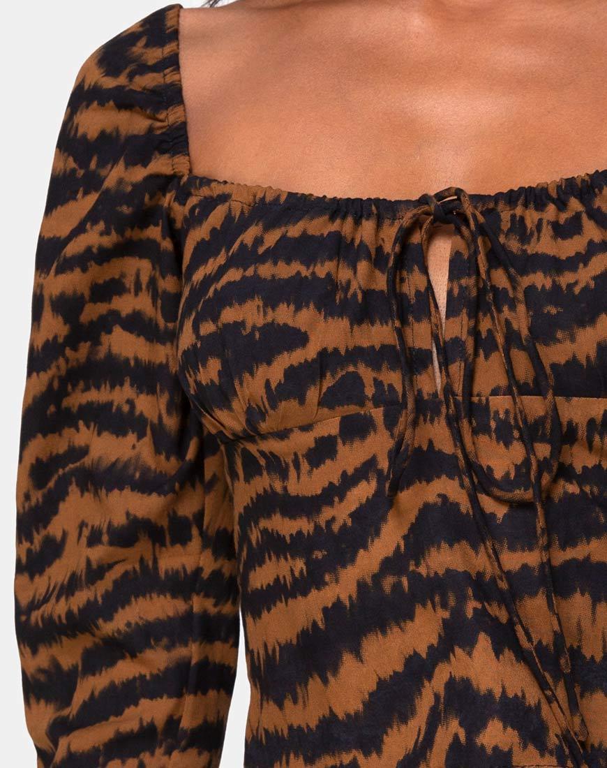 Image von Lakuma Top in Animal Drip Braun