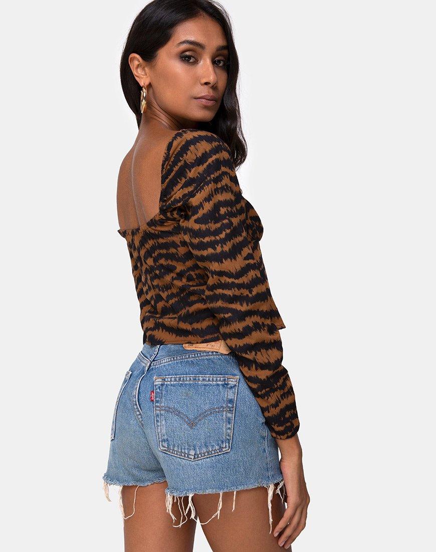 Image von Lakuma Top in Animal Drip Braun