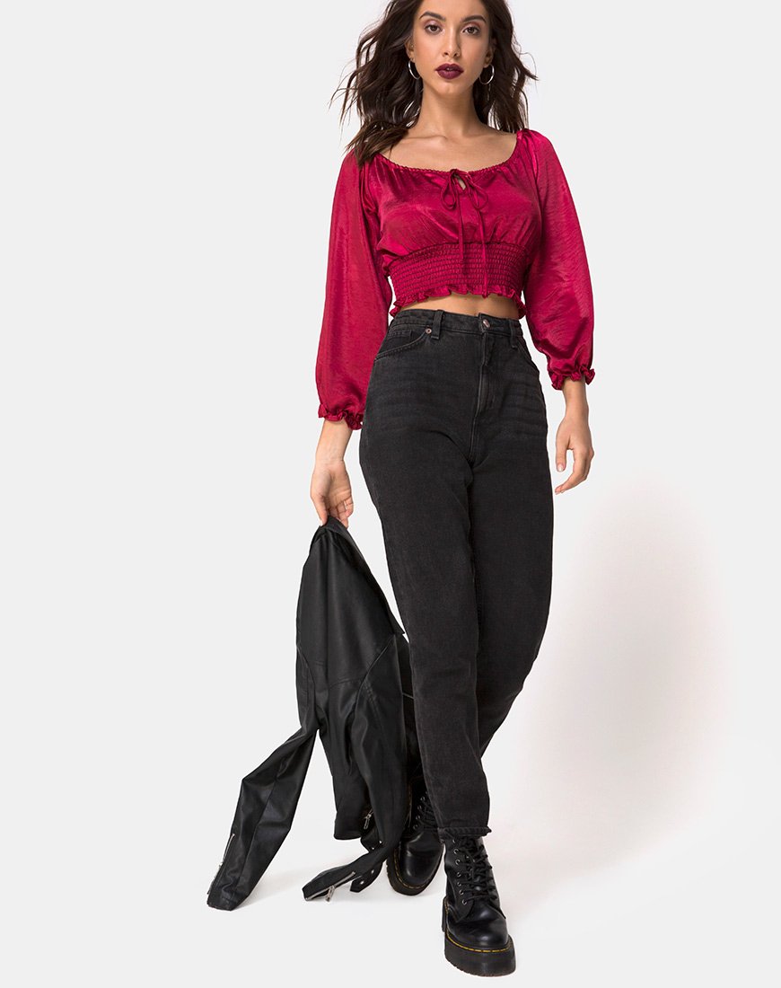 Bild von Lancer Top in Satin Cherry