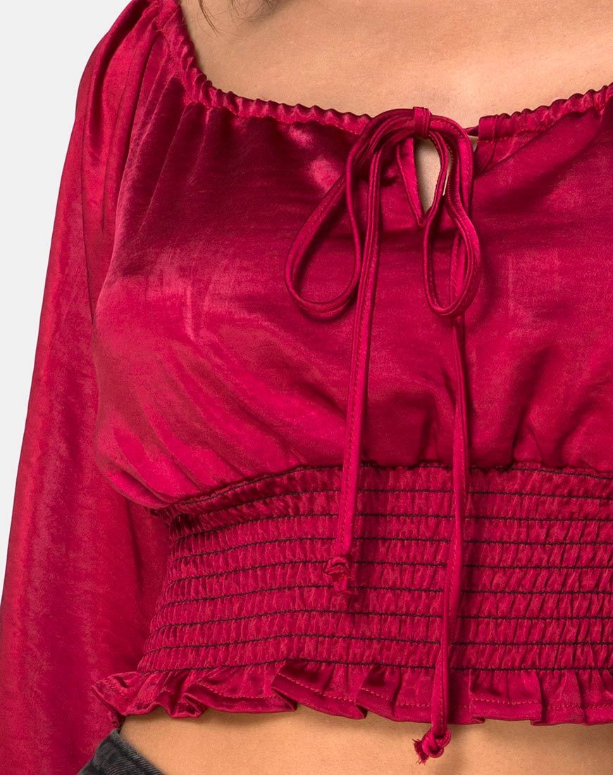 Bild von Lancer Top in Satin Cherry