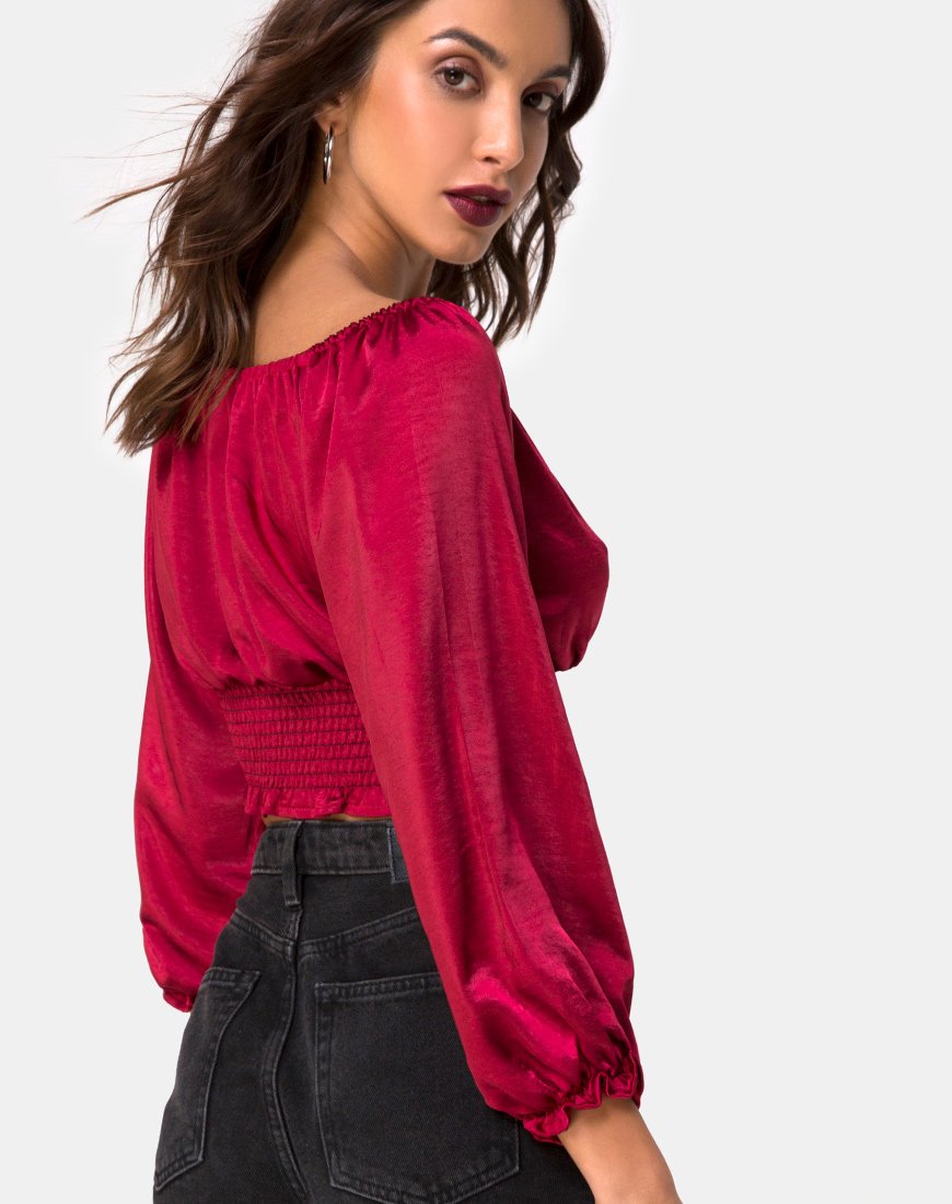 Bild von Lancer Top in Satin Cherry