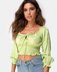 Bild von Lancer Crop Top in Satin Rose Lime